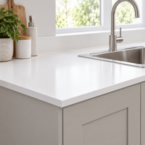 Alternative view of Crisp White Square Edge Worktop