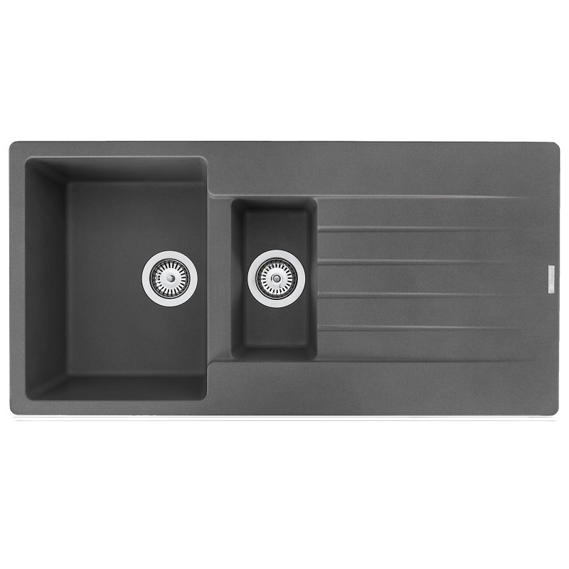 Harlem Grey Silvery Granite Inset 1.5 Bowl Sink