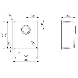 Alternative view of Reginox Houston 34x40 1.0 Bowl Sink