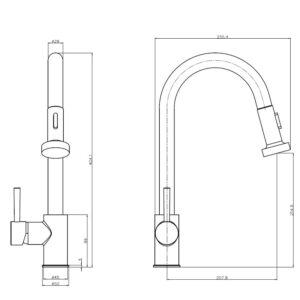 Alternative view of Reginox Marta Pull Out Chrome Tap