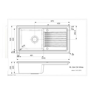 Alternative view of Reginox White Ceramic 1.0 Bowl Sink