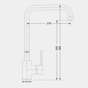 Alternative view of Cascatone Side Lever Chrome Tap