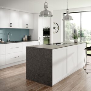 Alternative view of Neptune Blue Alloy Splashback