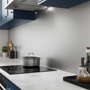 Alternative view of Brushed Steel Alloy Splashback