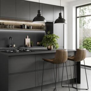 Alternative view of Nero Ingo Solid Fenix Worktop