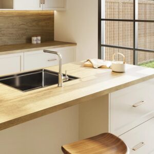 Alternative view of Honey Mango Square Edge Worktop