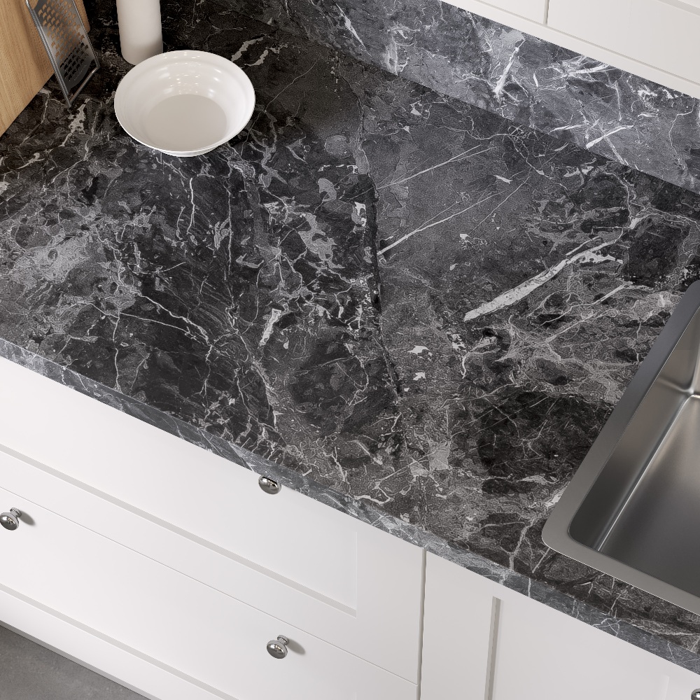 Marqunia Marble Laminate Worktop - Image 2