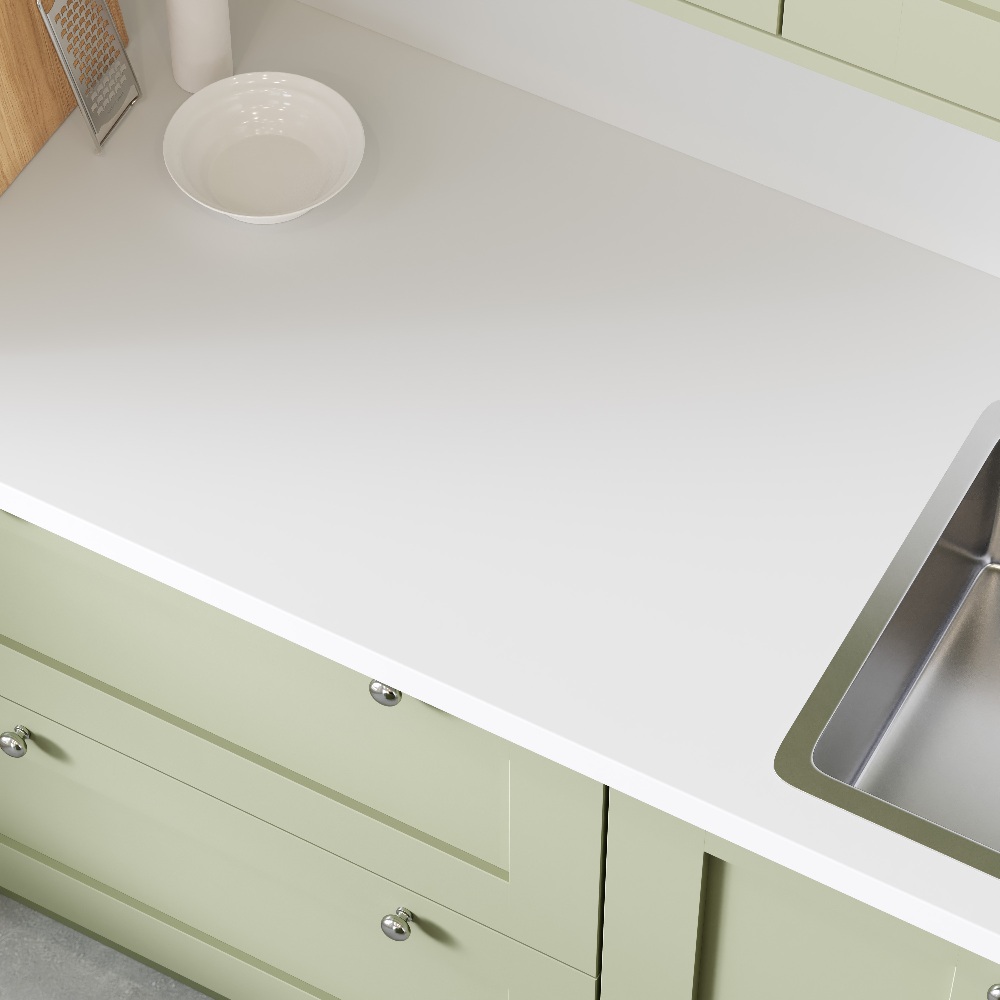 Pure White Laminate Worktop - Image 2