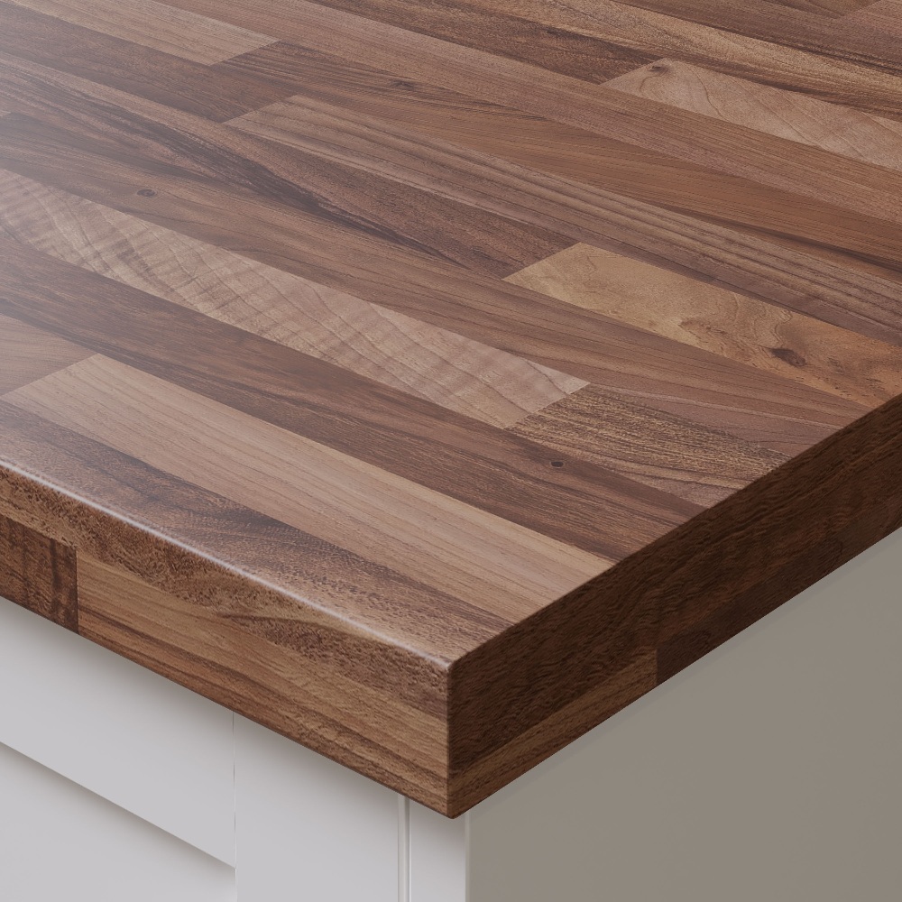 Warm Walnut Block Laminate Worktop
